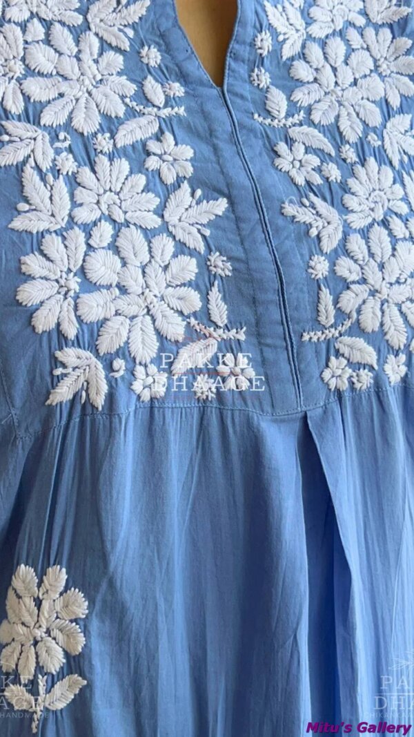 .Hand Embroidery work Readymade Lillen 2pice set - Image 3
