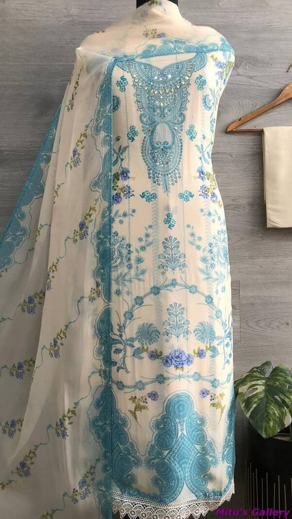 .Digital Printed Fully Readymade and glass work 3 Piece Set - Image 4