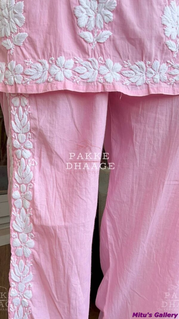 .Hand Embroidery work Readymade Lillen 2pice set - Image 2