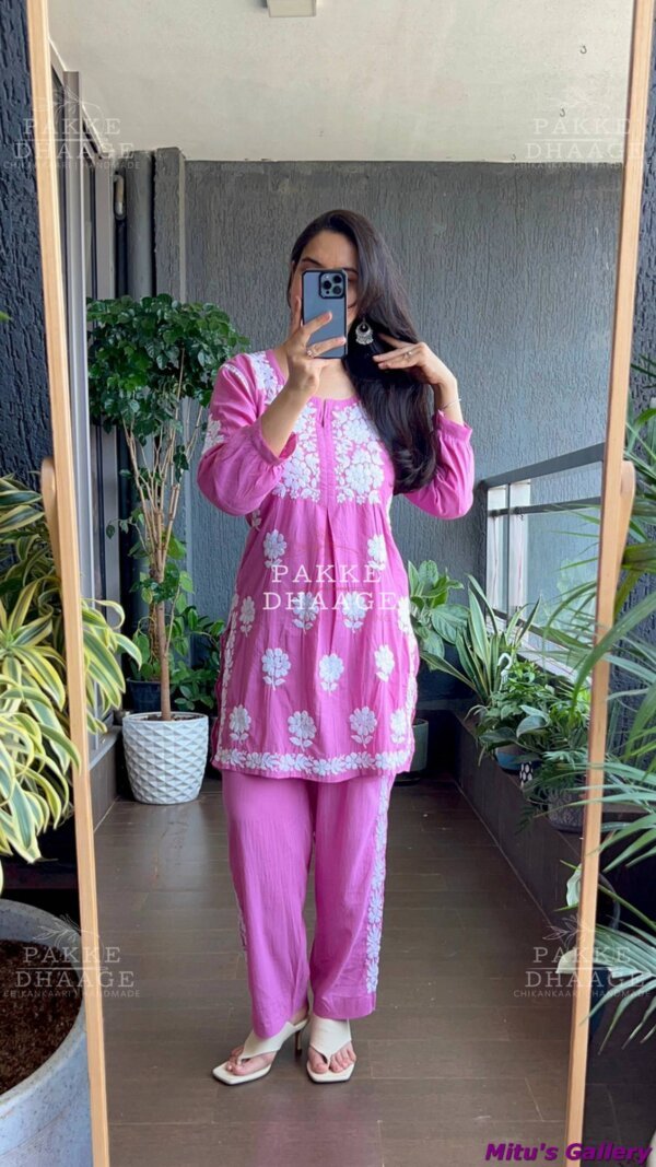 Hand Embroidery work Readymade Lillen 2pice set