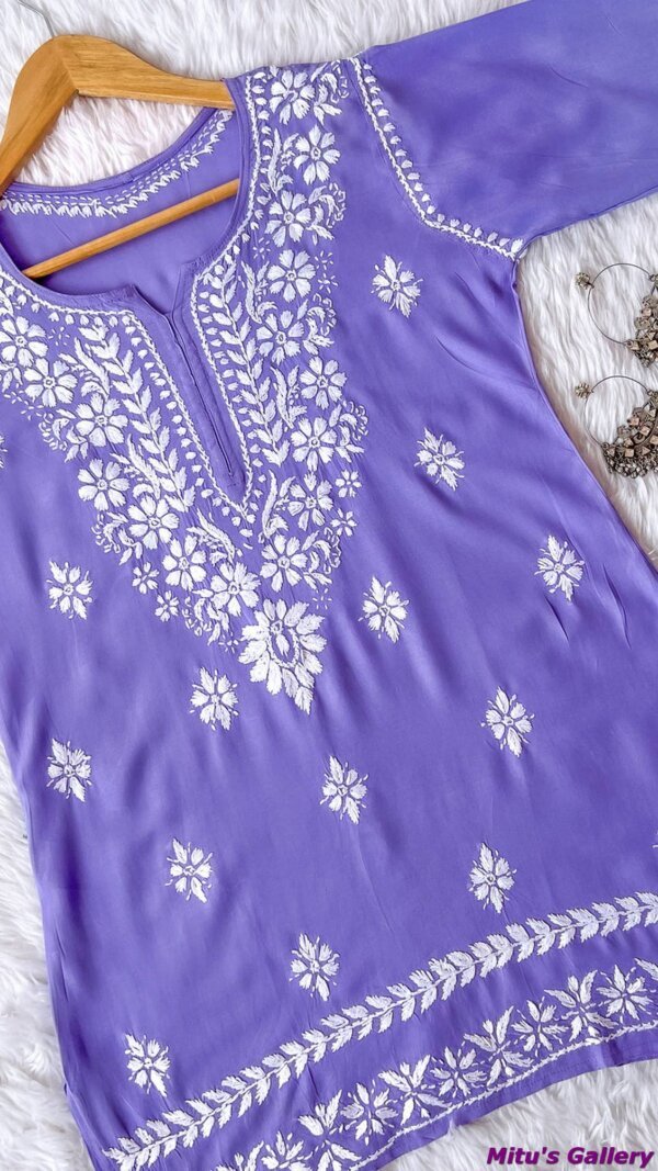 Levender Rayon Short Top for Regular Use