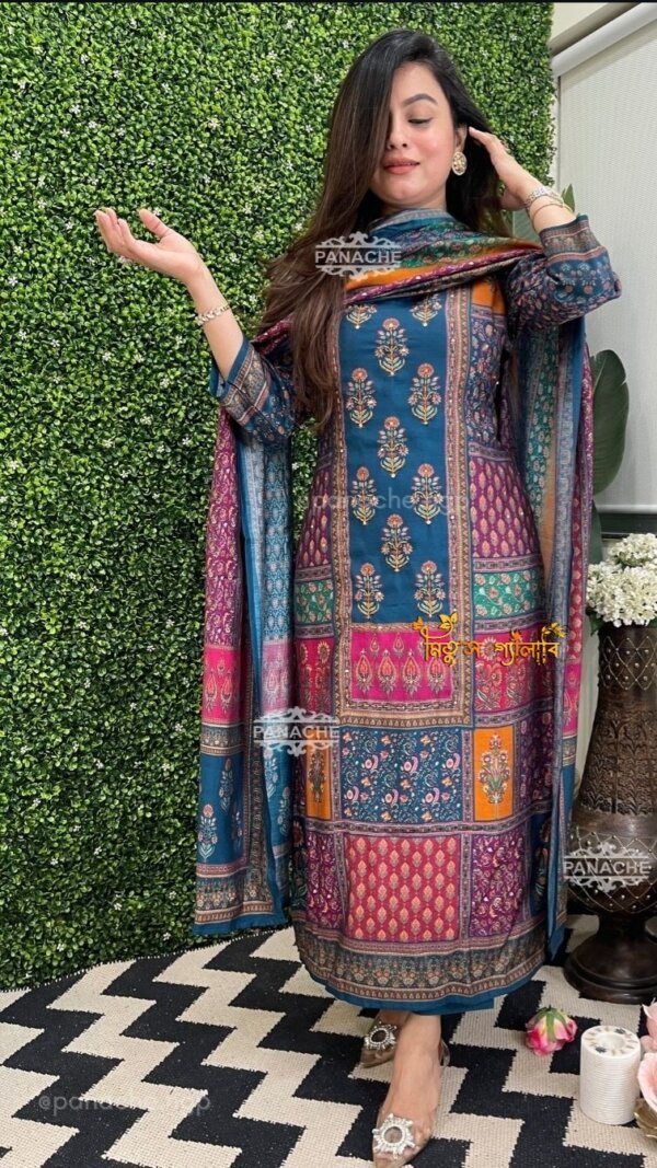 Digital Printed Fully Readymade Glass Work 3 Piece Set - Image 2