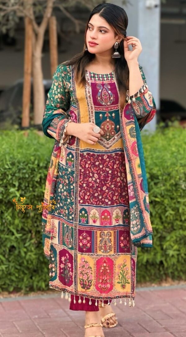 Digital Printed Fully Readymade Glass Work 3 Piece Set
