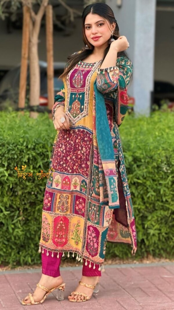 Digital Printed Fully Readymade Glass Work 3 Piece Set - Image 4